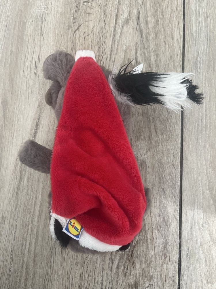 Maskotka pluszowa szop w czapce Mikołaja LIDL