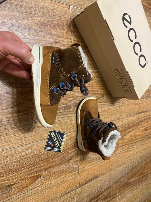 Ecco Gore-Tex ботинки зимние термо сапожки черевики детские ECCO р.25