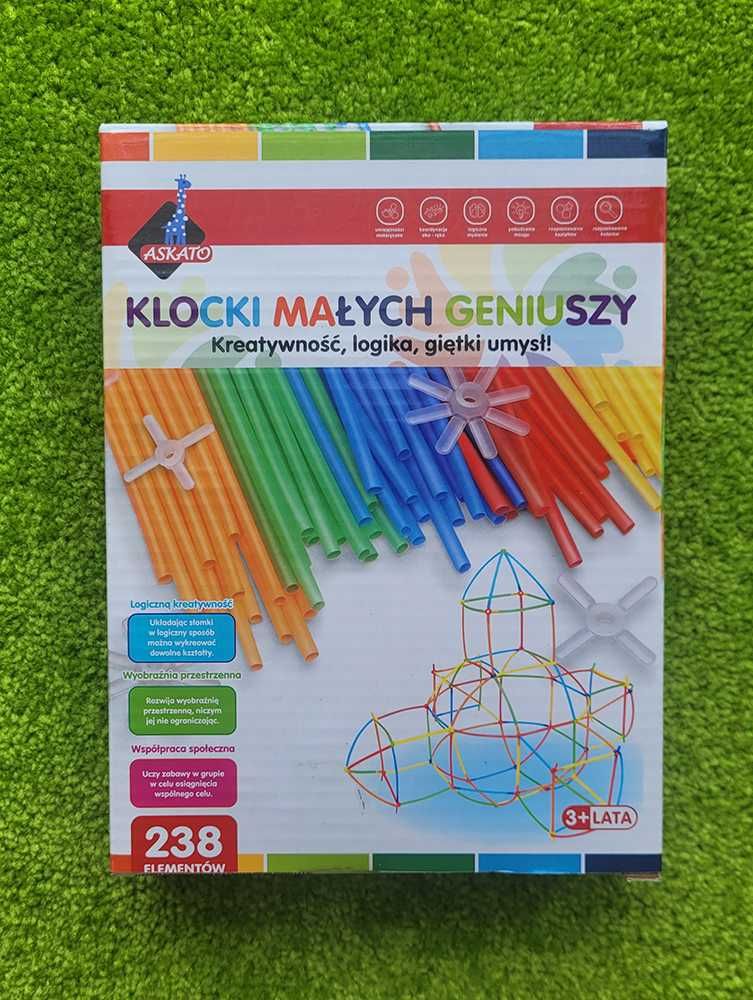 Askato Klocki Małych Geniuszy słomki 238 elementów