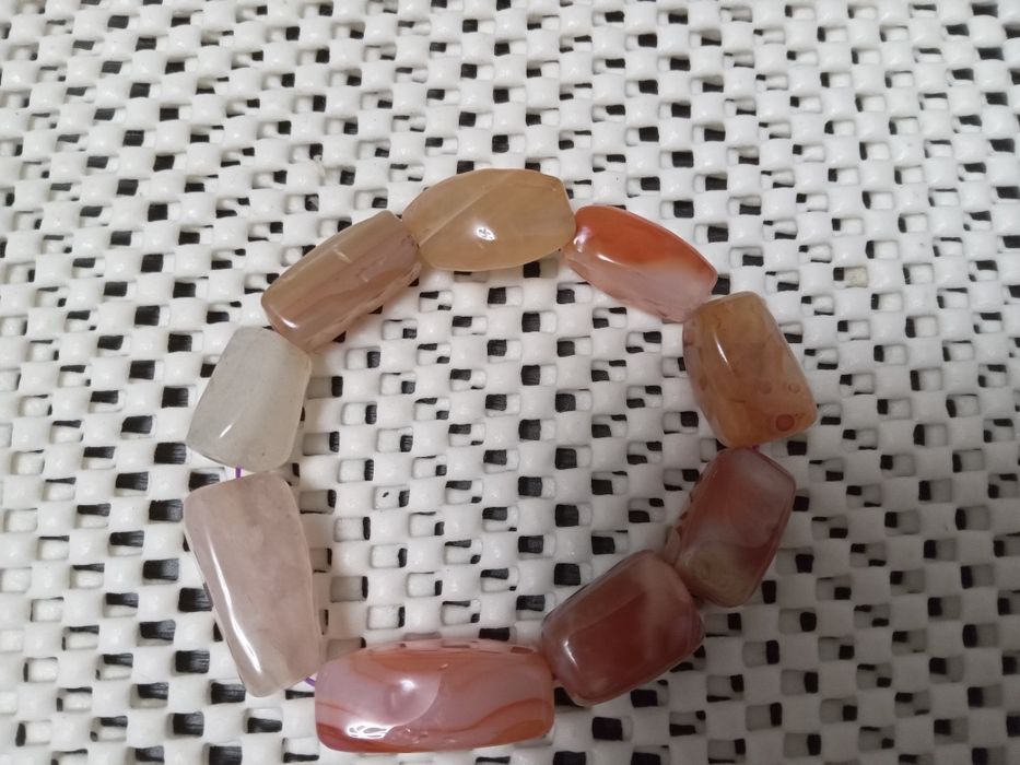 Браслет натуральный камень мельхиор серьги серебряные