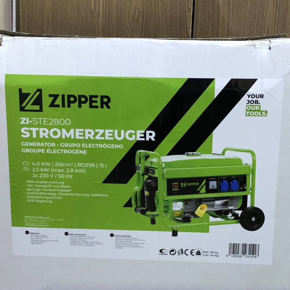 Генератор ZIPPER 2800 Вт ZI-STE2800 + AVR Австрія Новий
