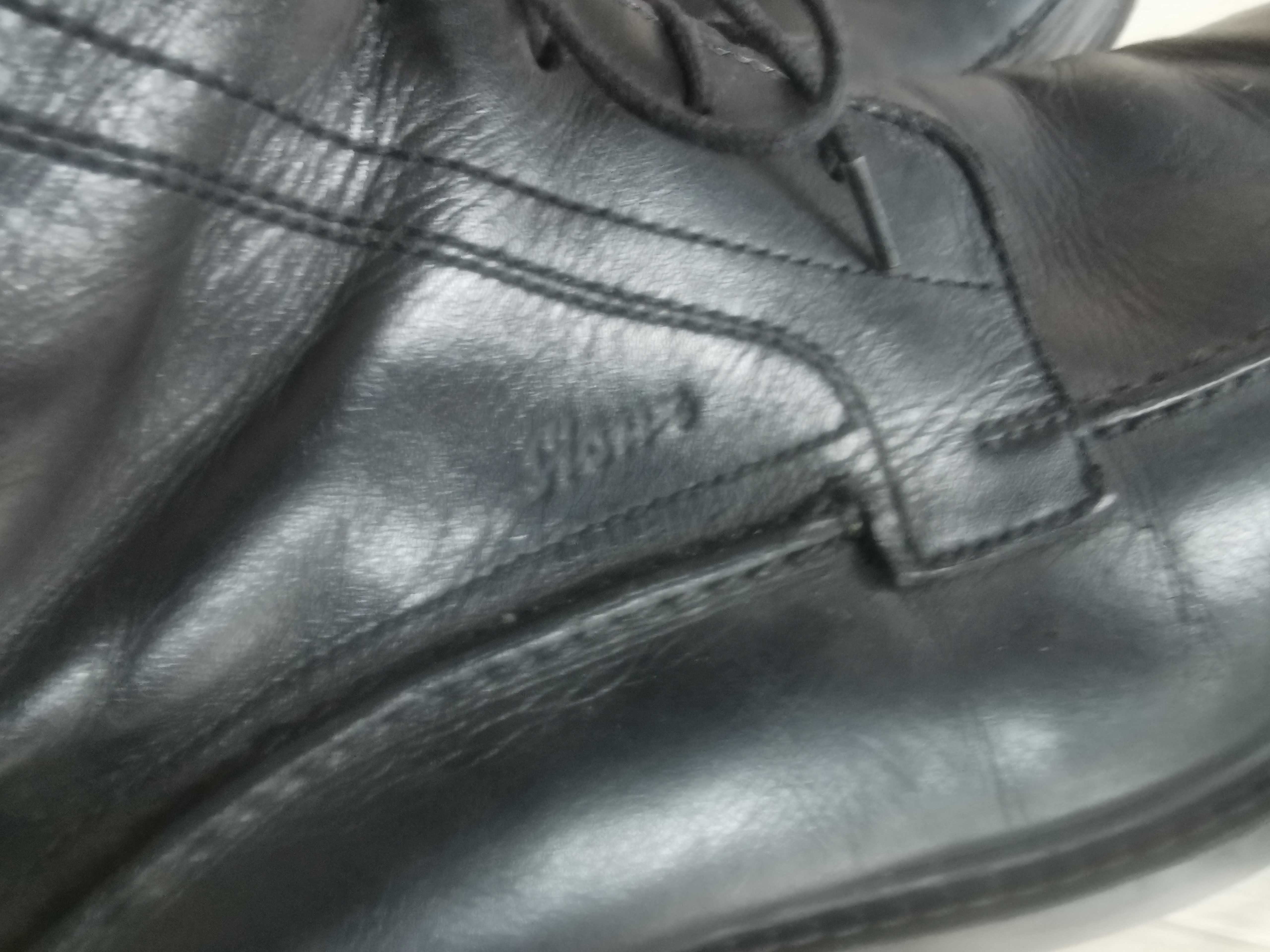 buty botki męskie Gioux całe skórzane czarne r.44