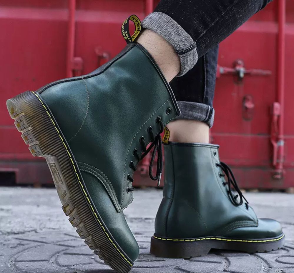 Glany Combat Boots botki zielone unisex 1460 kozaczki