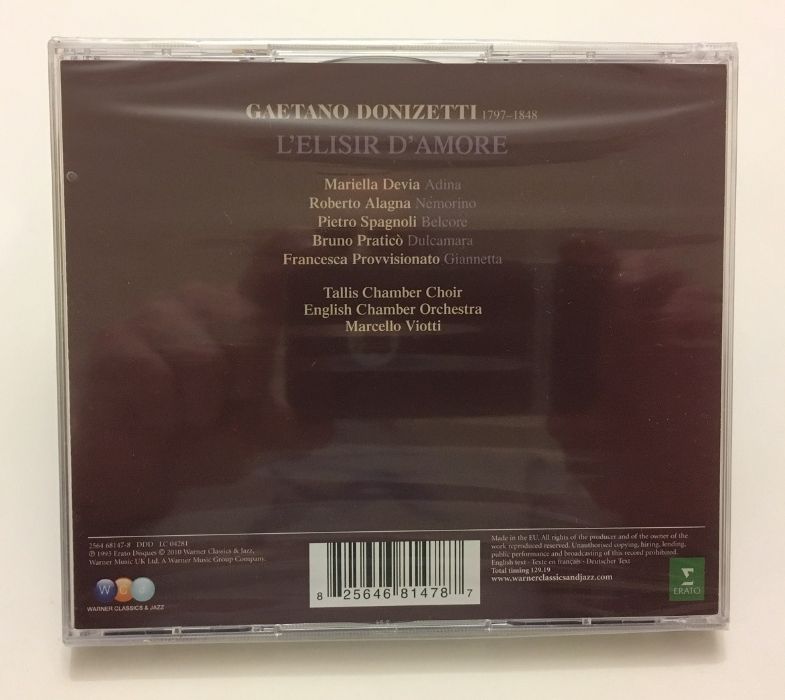CD audio: Donizetti - L’Elisir D’Amore. Alagna, Devia, Viotti 2xCD