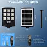 Lampa solarna na zewnątrz z pilotem zdalnego sterowania, 6500 K,