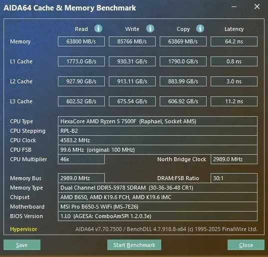 Новий ПК 7500F/ B650/ 32 Gb 6000 MHz CL30/ 850W ATX 3.1 / 1 Tb/ Wi-Fi