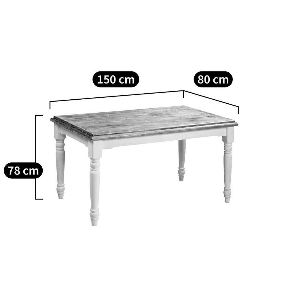 Mesa de refeições rectangular -  6 pessoas