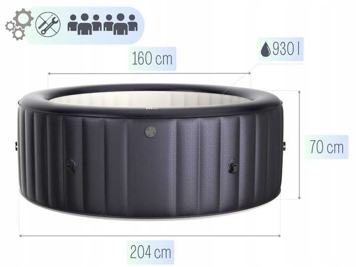 Basen Jacuzzi Carlton MSpa XXL 6-os. Hydromasaż, AirJet, UVC, Ozon