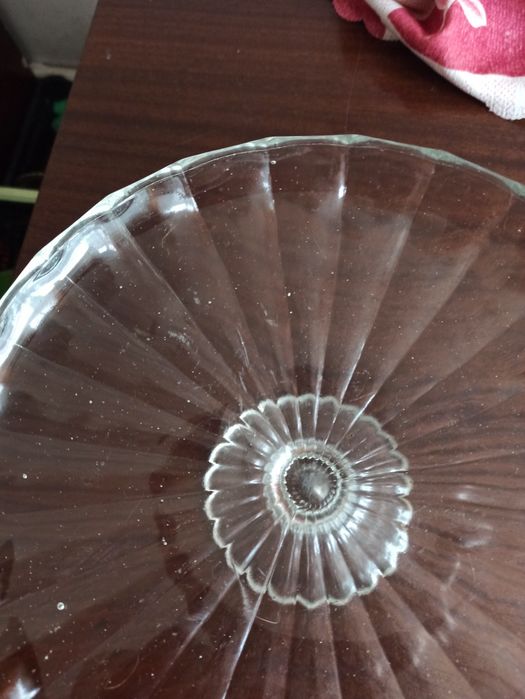 Duża patera na nóżce z PRL