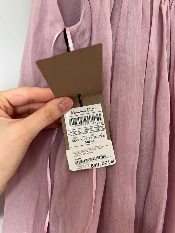 Różowa sukienka Massimo Dutti XS-S