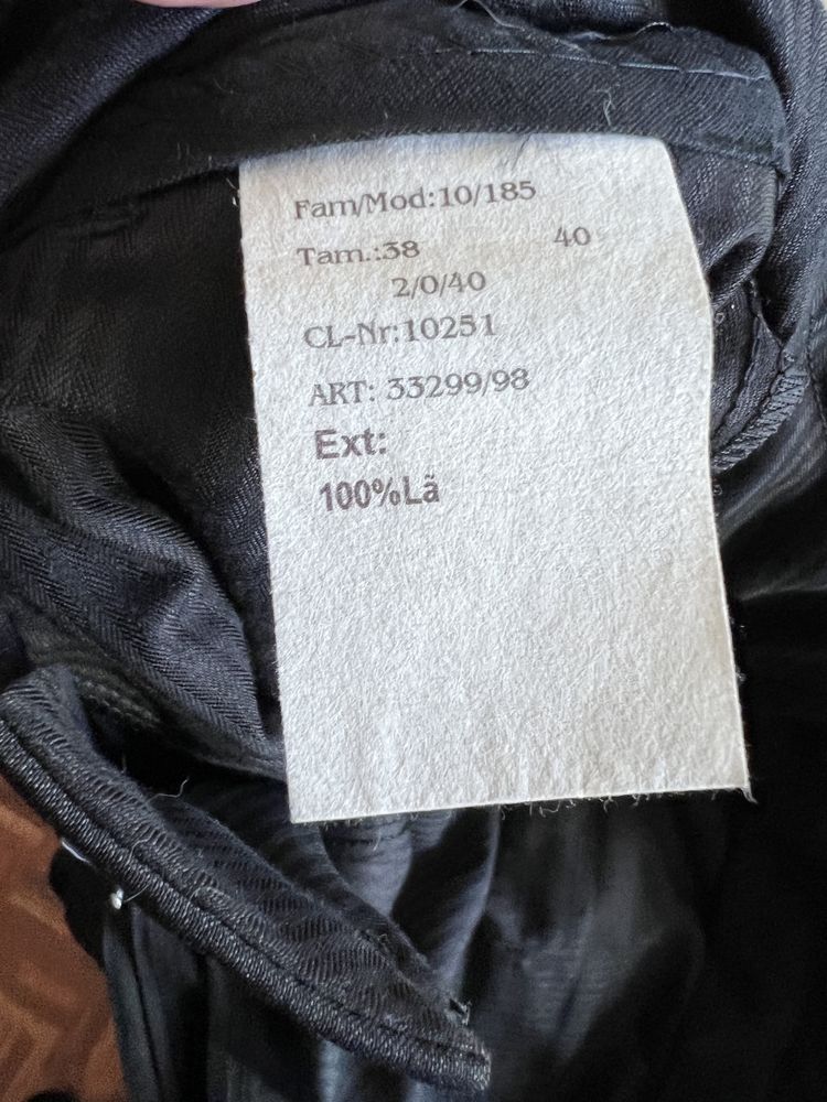 Fato homem cinzento escuro lã