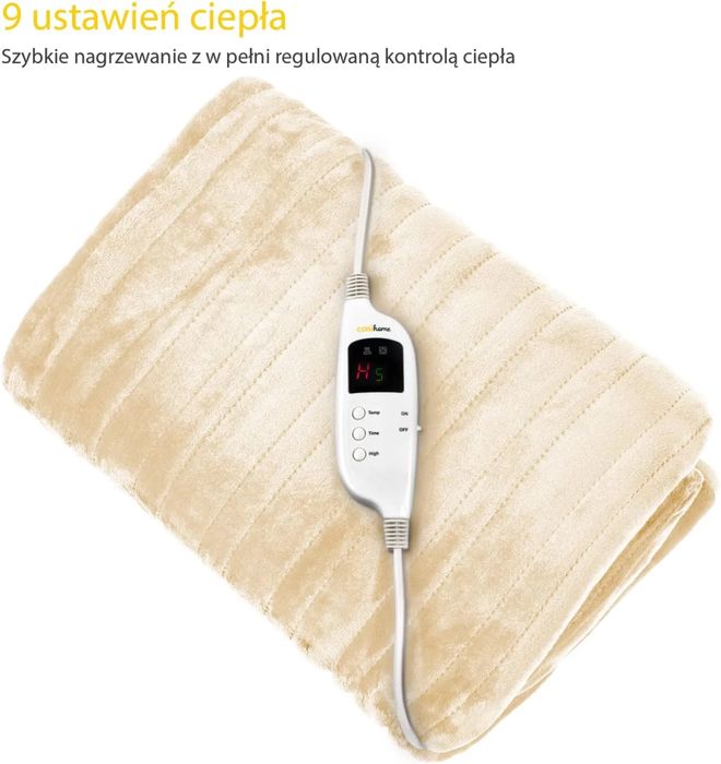 CosiHome Duży Koc Elektryczny XXL 180 x 130 cm NOWY Wyprzedaż!