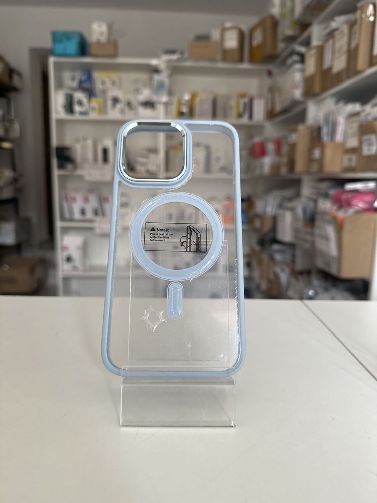 Etui MagSafe niebieskie do iphone 14 pro max