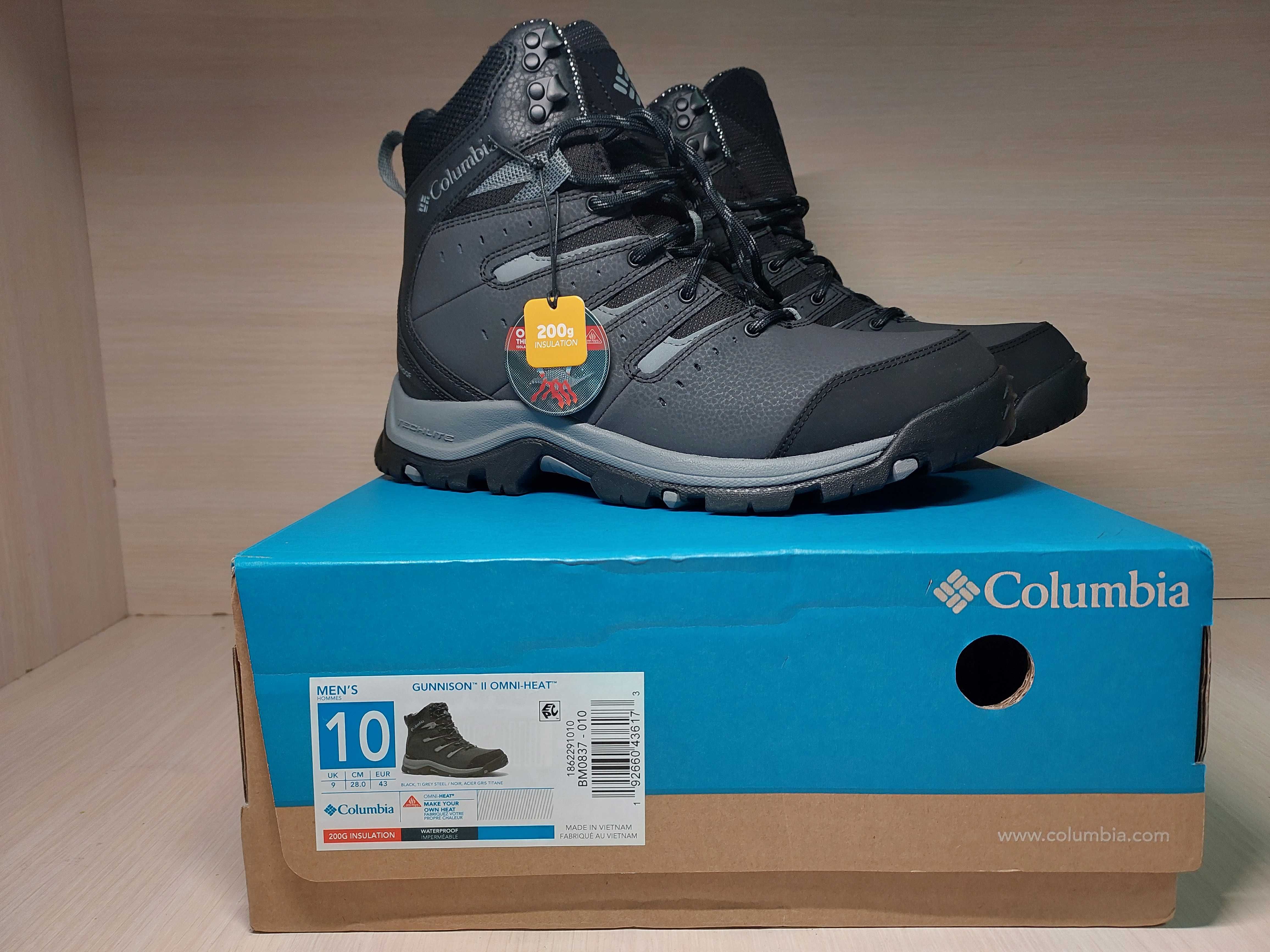 Новые зимние мужские ботинки  43р. Columbia Mens Gunnison 2 Omni-Heat