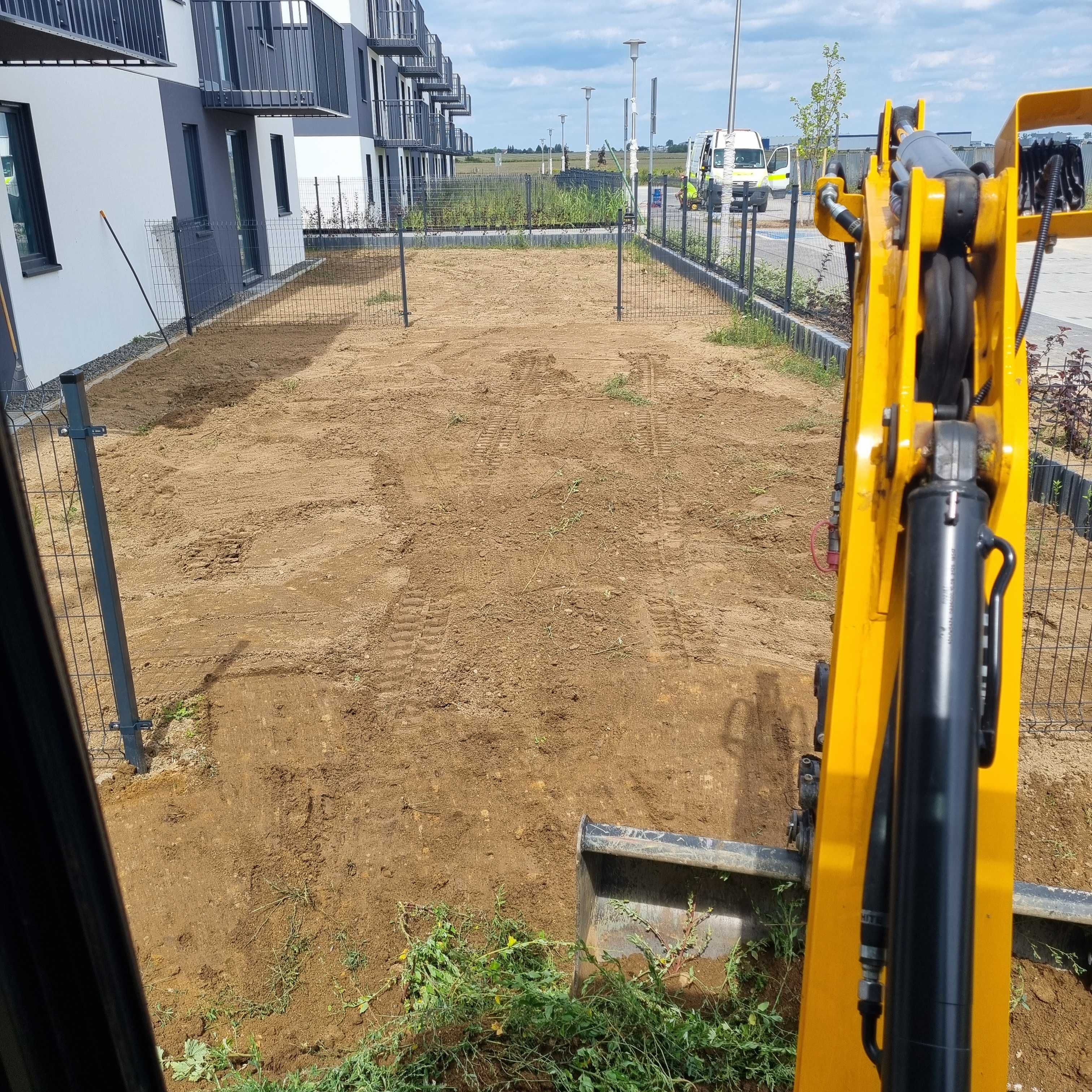 minikoparka wykopy fundamenty drenaże wiertnica