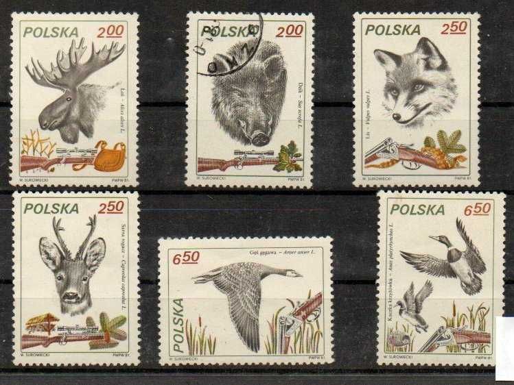 Znaczki Polska - Łowiectwo -zwierzęta łowne
