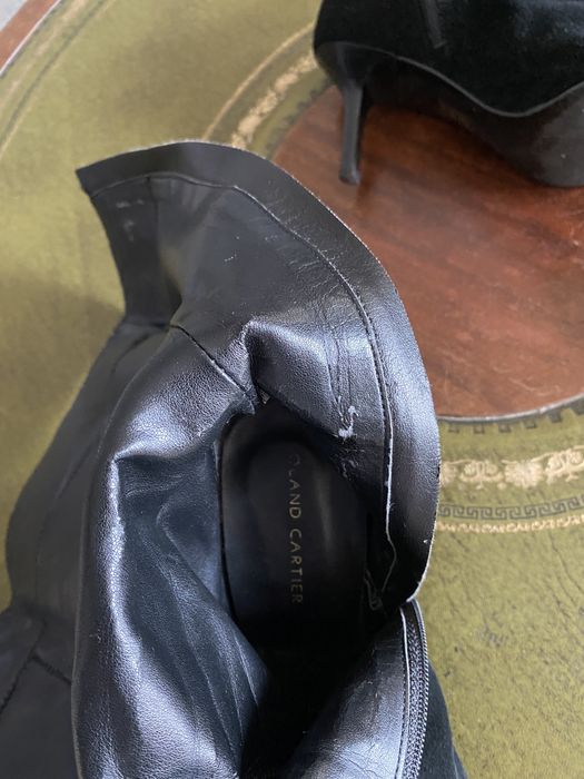 Сапоги высокие, модельные, замша. Италия/Лондон