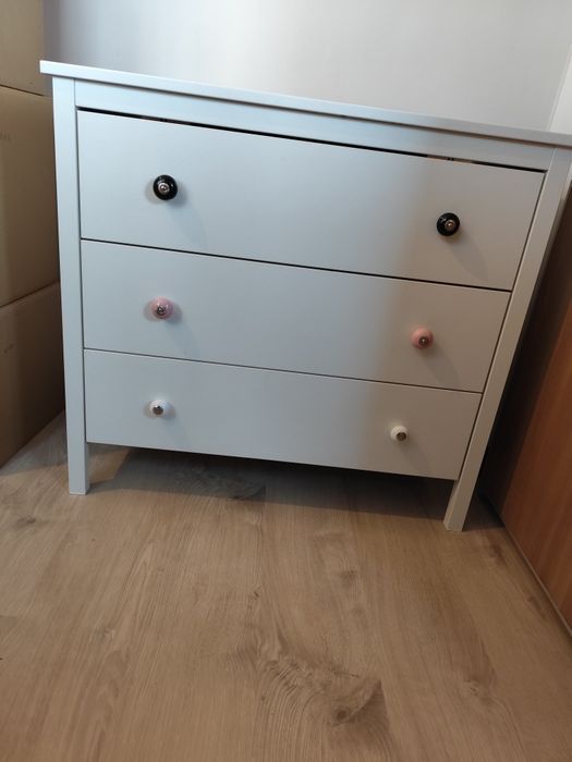 Komoda 3 szuflady biała