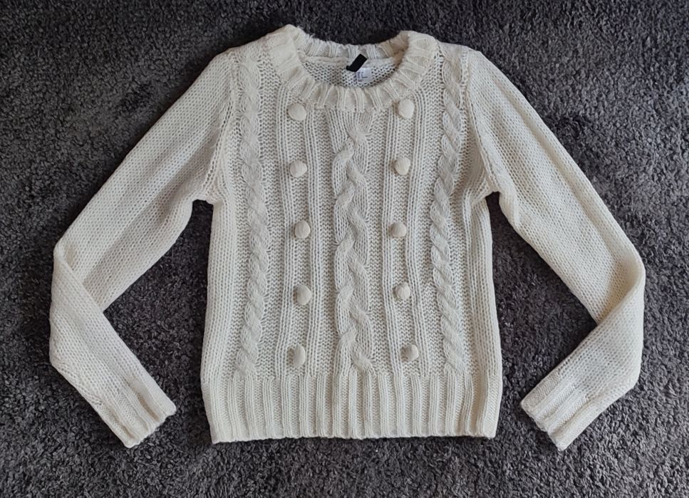 Biały sweter H&M