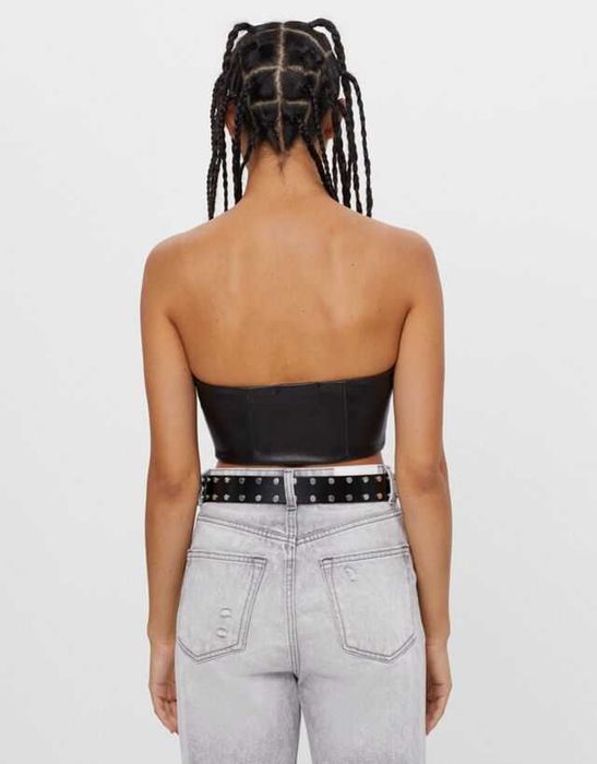 Corset / corpete de pele VEGAN Bershka | tam. XS | c/ ofertas