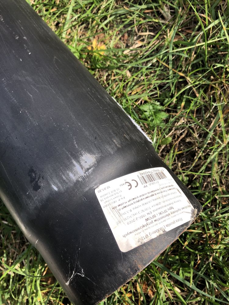 Rura prosta 120 1 metr czarna