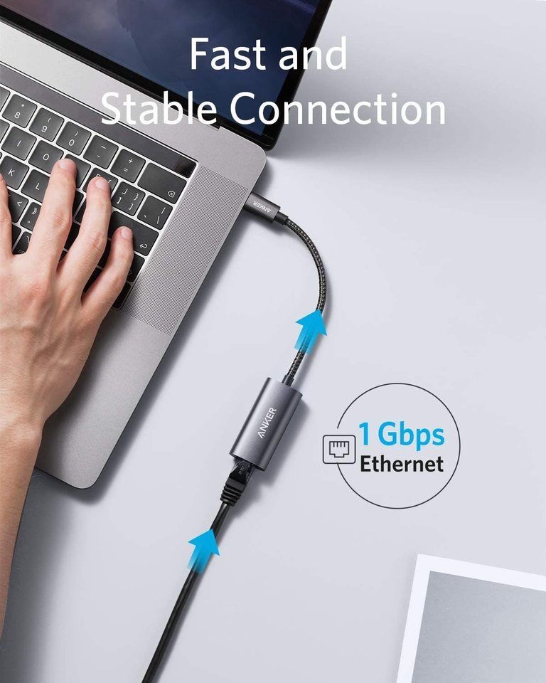 Портативний адаптер Anker PowerExpand USB-C на Ethernet, 1000 Мбіт/с