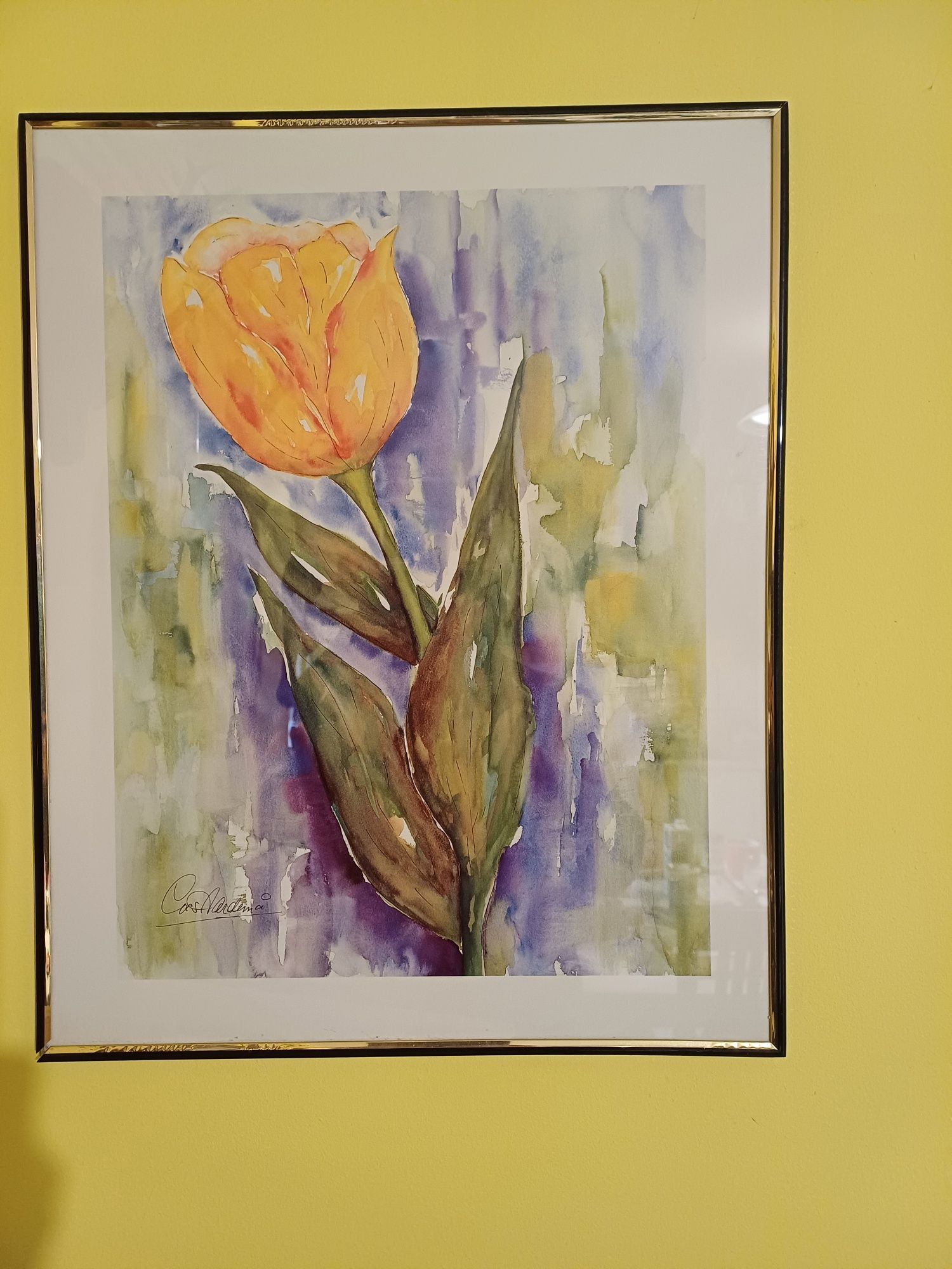 obraz grafika–tulipan