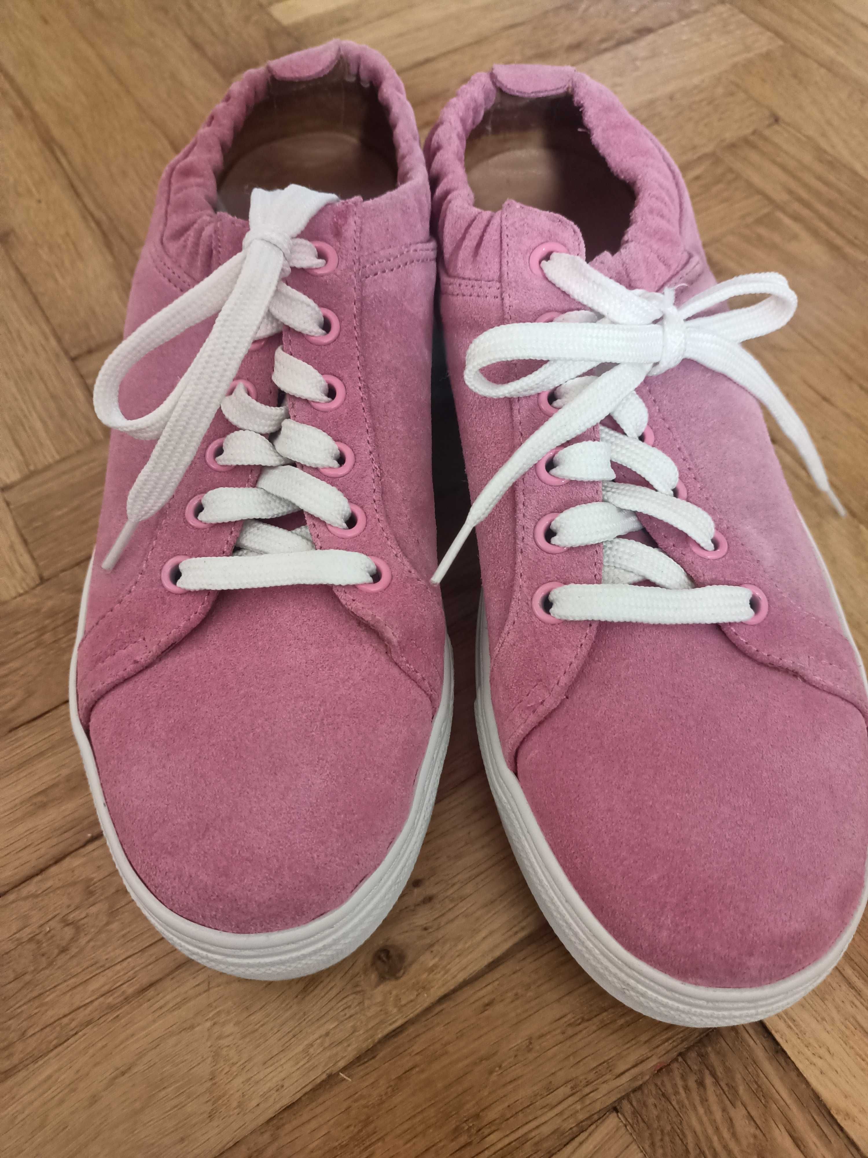Skórzane buty Kazar Studio r38 różowe