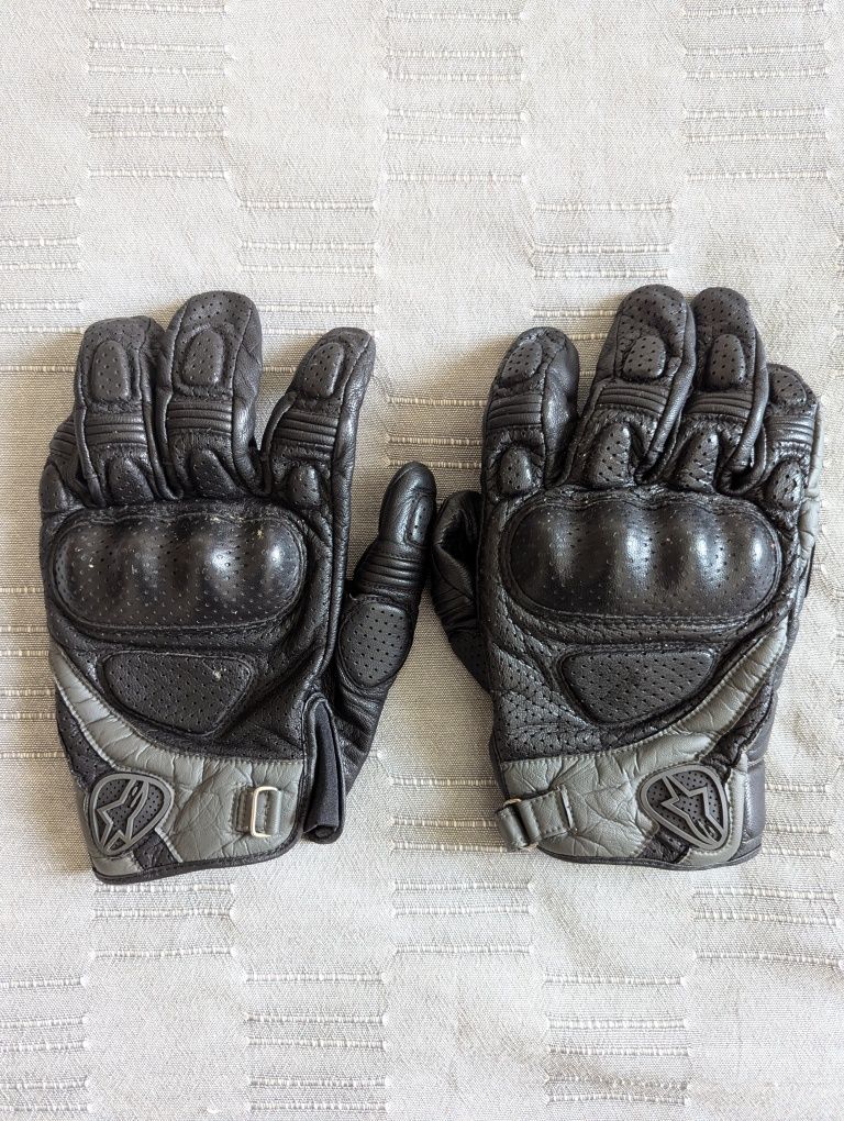 Мотоперчатки  летние Alpinestars MUSTANG Black-Dark Grey. р11 3XL