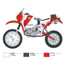 Italeri 4641 skala 1:9 model motor BMW R80 G/S 1000 PARIS DAKAR 1985