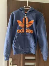 Śliczna granatowo pomarańczowa bluza Adidas