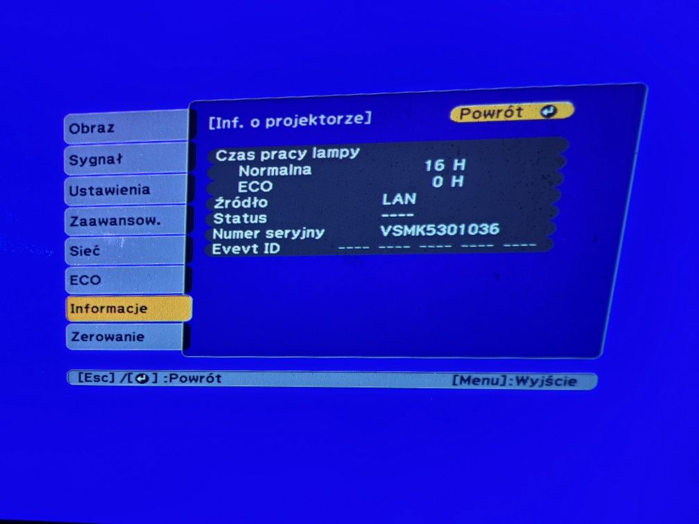Projektor Epson.