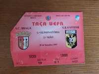 Bilhete Taça UEFA 97/98 ScBraga