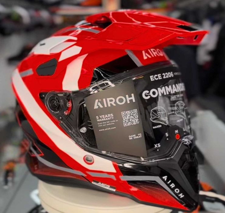 Capacete NOVO Airoh Commander 2 Mavick Red (40% Desconto) Tamanho S