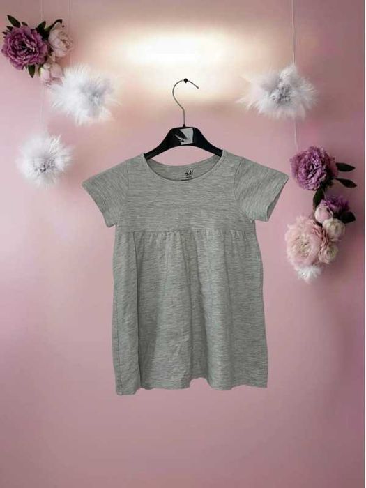 Sukienka H&M | Rozmiar 86 (12-18M) | Szara | Bawełna organiczna