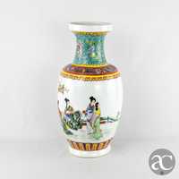 Jarrão porcelana da China, com caracteres chineses, CIRCA 1960