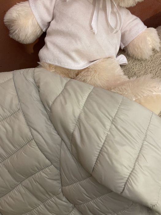 Amisu miętowa błękitna pikowana jesienna przejściowa kurtka