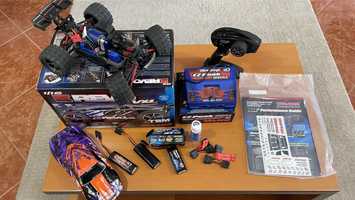 Traxxas E-revo VXL 1/16 muitos extras semi novo