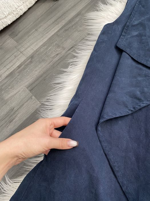 Hobbs London S 36 lyocell 100% granatowa kamizelka bezrękawnik