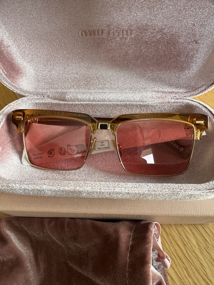 Сонцезахисні окуляри MIU MIU MU 10ZS 15T1D0 Brown Pink ОРИГІНАЛ!