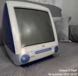 Stary retro komputer Apple iMac G3 Indigo Blue Mac Os 10 Power Pc