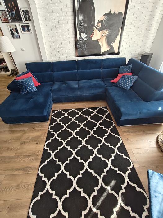 Duży tapicerowany narożnik