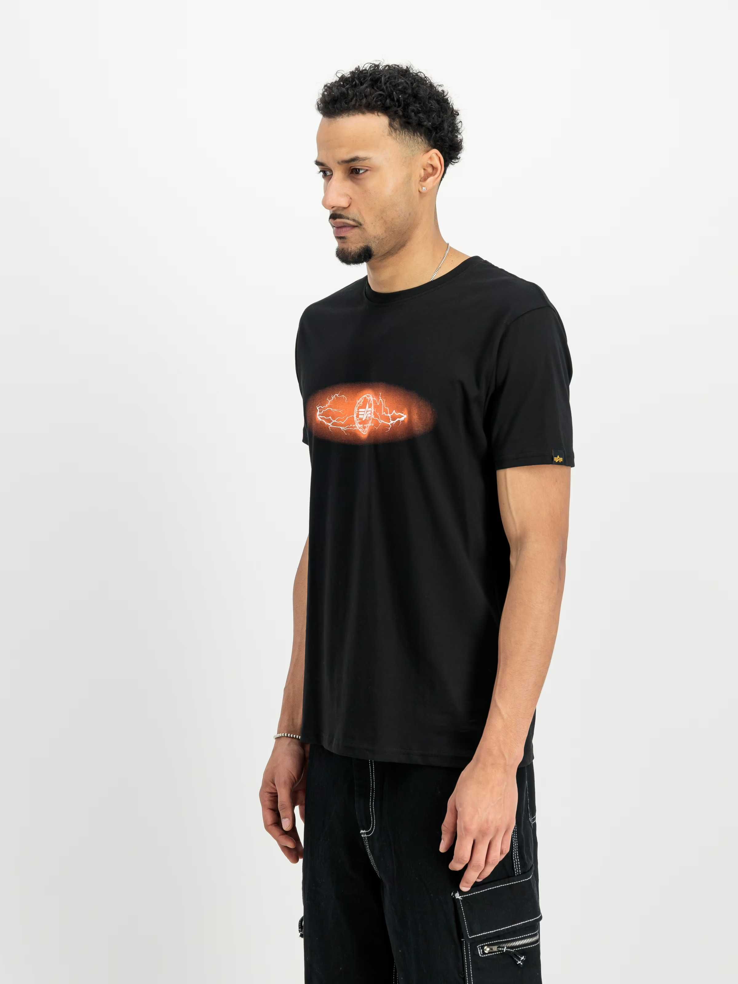 Alpha Industries T-shirt Lighting (156562) black/orange
