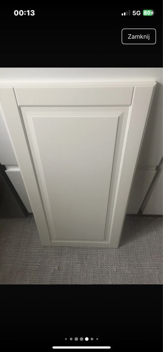 Para drzwi szafek kuchennych front bodbyn kremowy ikea metod