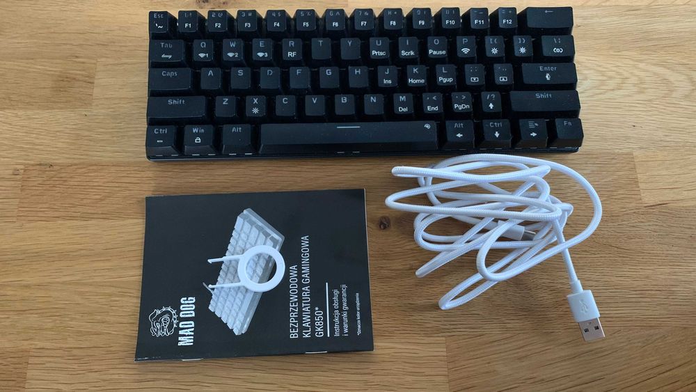 Klawiatura MAD DOG GK850K Gateron Red Czarny