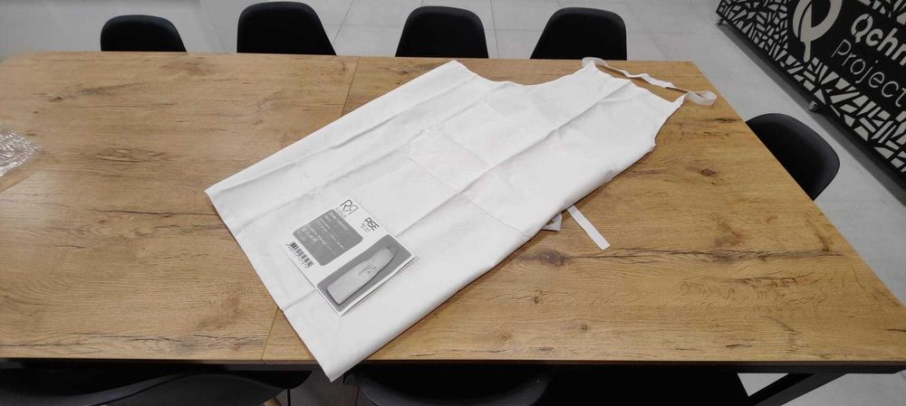 WYPRZEDAŻ EKSPOZYCJI - Fartuch szefa, długi biały Robur Pise - nowy