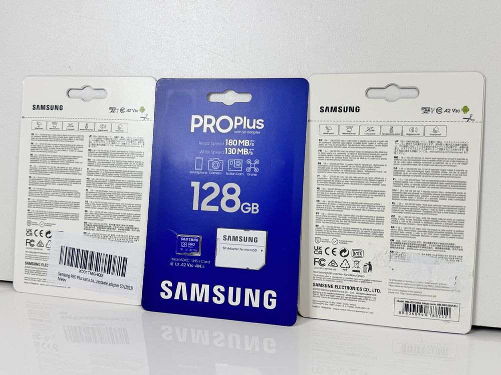 Нова Карта памʼяті  з SD адаптером Samsung PRO Plus 128 ГБ