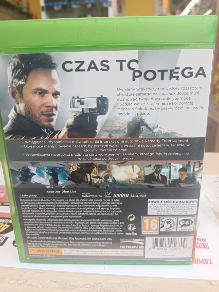 Sklep Chybie...Gra na Xbox One QUANTUM BREAK