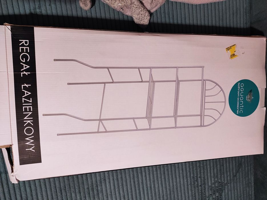 Regał nastawny nad pralkę WC półki metalowy regał łazienkowy