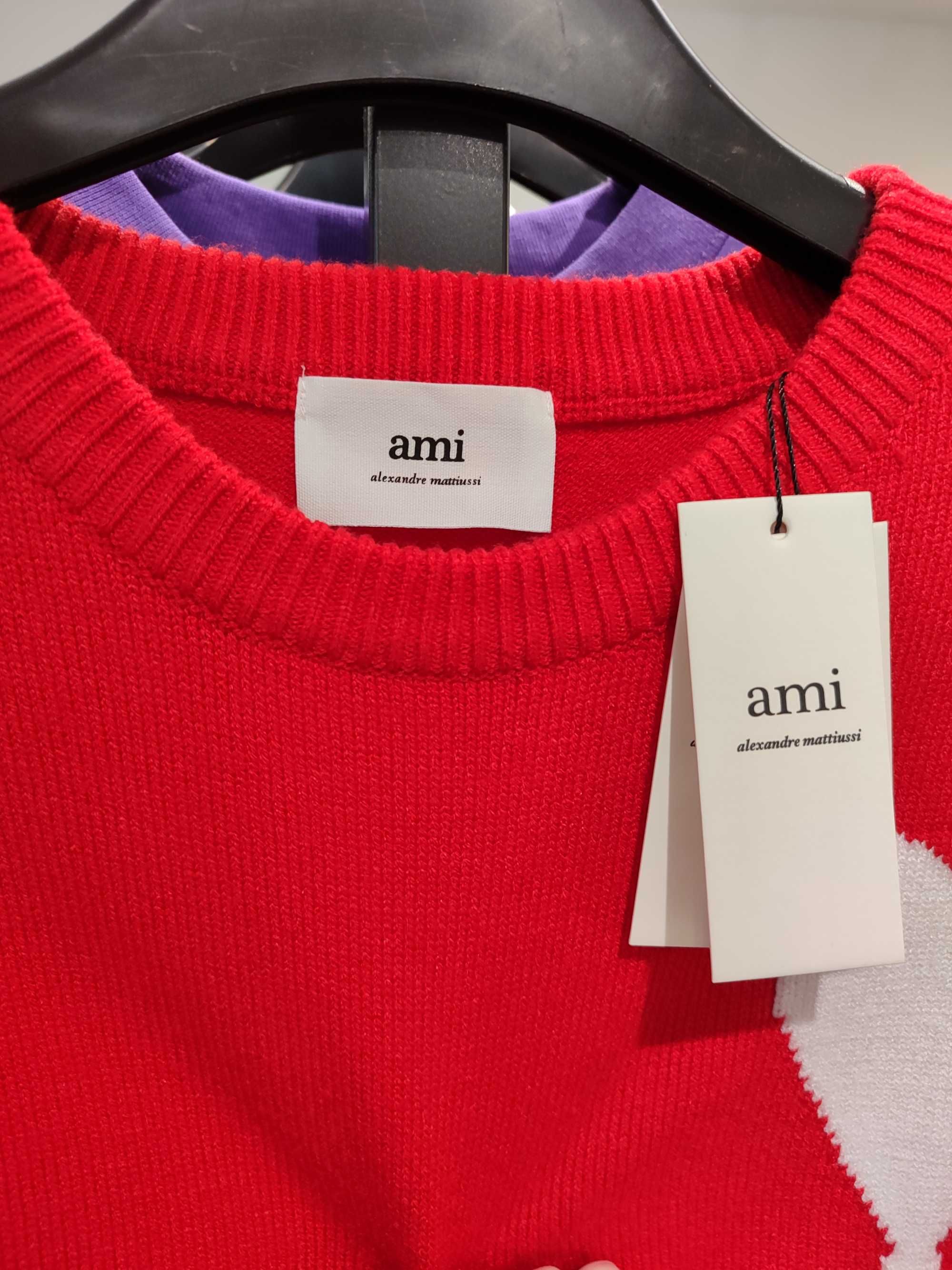 Светр AMI Paris Ami De Coeur Oversize Sweater Red